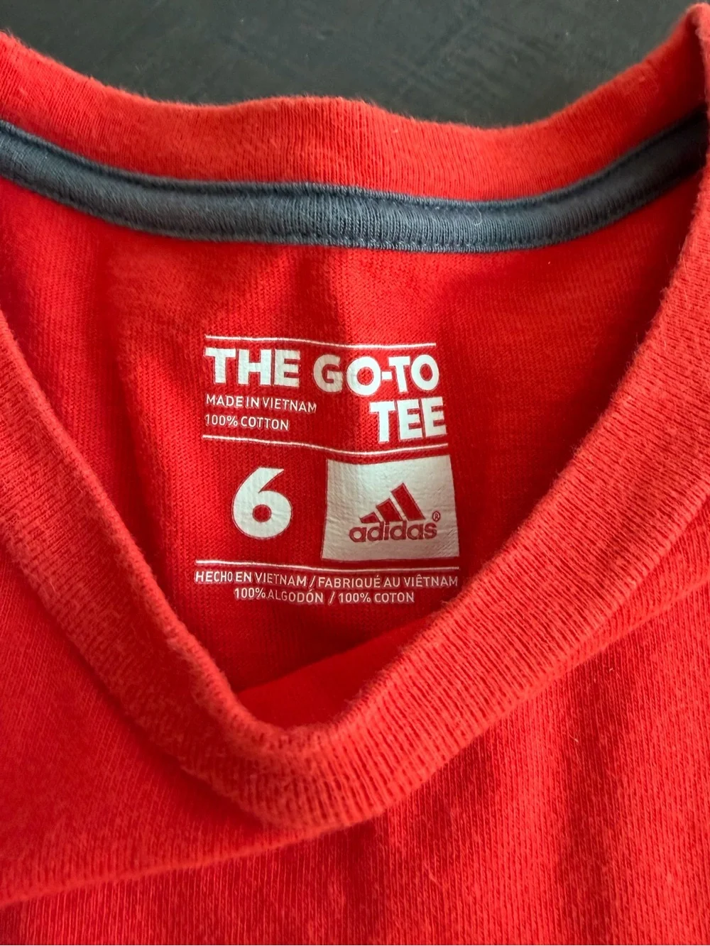 ADIDAS Tank Tee Shirt Orange & Grey Kids Boys Size 6